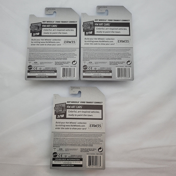 Hot Wheels 50th Anniversary Hot Wheels Ford Transit Connect HW ART CARS - Picture 2 of 2